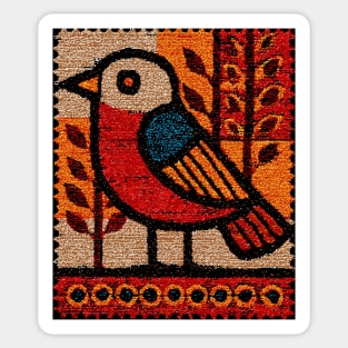 Vintage Bird Stamp | Experimental Design Sticker